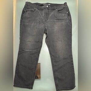 Old Navy Women's Mid-Rise Boyfriend Jeans sz 16 Black Built In Warm
